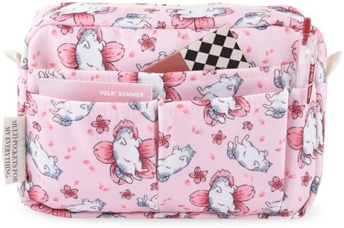 Multiple Pockets Portfolio Organizer with Zippered,Storage Pencil Pouch Bag