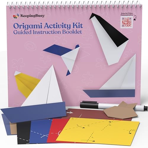 Keeping Busy Origami Kit Dementia Activities for Seniors | Alzheimer Products for Elderly Patients | Fun Memory Game Toy & Cognitive Brain Puzzle for Senior Citizens w/Memory Loss or Alzheimers