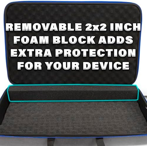 CASEMATIX Graphics Tablets Case Compatible with Wacom Cintiq Pro 22, Huion Kamvas 20 Drawing Pen Display, 22 Plus and More Writing Drawing Tablet Accessories up to 22 Inches, Includes Carry Strap