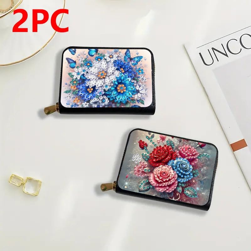 DDGYP DIY Diamond Painting Credit Card Wallet Kit for Women3.14*4.33*0.98in