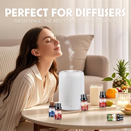 Fruity Essential Oils Gift Set, Fragrance Oil for Candle & Soap Making