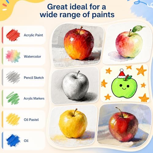 Canvas Boards for Painting 4 Pack 8x10 Inch Blank Canvas Panels