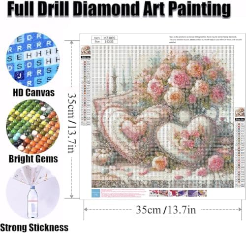 WNPOKN 5D Diamond Art Kits for Adults 13.8 x13.8Inch