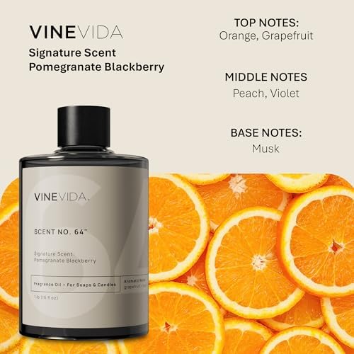 VINEVIDA [16oz] No. 64 Fragrance Oil for Candle Making - Made in USA Candle Scents - Natural Fragrance Oil - Scents for Soap Making