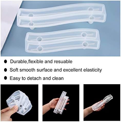 8 Pcs Tray Handles for Resin Mold,4 Set Silicone Tray Handle Mold Epoxy Resin Casting Halloween Molds for DIY Art Craft Storage Cabinet Cupboard Serving Board Jewelry Trays Drawer Fruit Platter