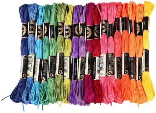 18 Skeins 157.5 Yards Colorful Cross Stitch Floss for Sewing DIY