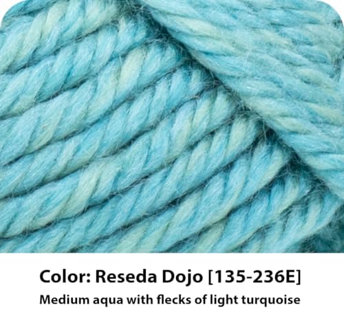 Lion Brand Yarn Hometown Yarn, Super-Bulky Yarn for Knitting, Crocheting, and Crafting, 3 Pack, Reseda Dojo