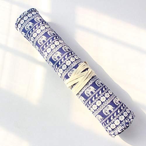 Funny live Paint Brush Holder Art Supplies, Artist Brush Holder & Storage Organizer Roll-Up Case Bag, Protect Acrylic Oil Watercolor Paintbrushes (Elephants 20 Slot Pockets)