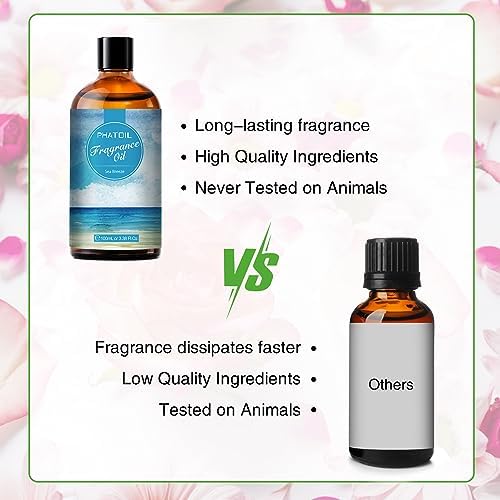 PHATOIL Sea Breeze Fragrance Oil for Diffuser Aromatherapy 3.38FL.OZ | Long Lasting Scented Oils For Humidifier, Air Freshener, DIY Soap Candle, Scent Project Making, Aroma Oil for Home Freshening