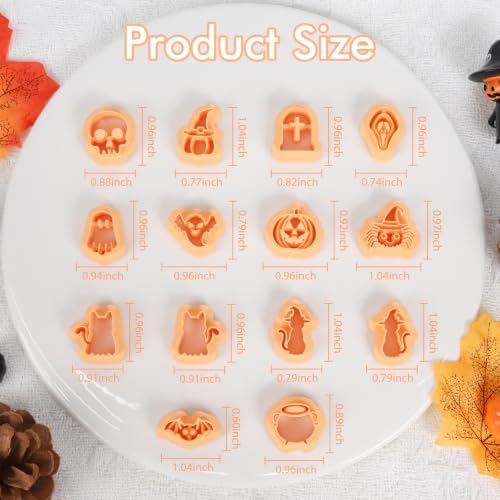 Puocaon Small Halloween Polymer Clay Cutters for Jewelry Earrings Making
