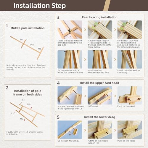 Adjustable Wooden Painting Easel, Art Easel Stand