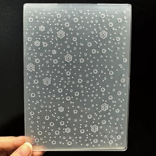 3D Plastic Embossing Folder Template Beautiful Christmas Snowflakes Texture A6 Size for Card Making DIY Scrapbooking Paper Crafting Handmade Crafts Scrapbooking Arts Supplies Scrapbook Decor