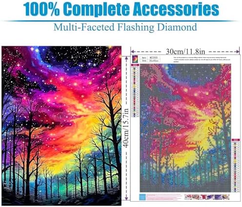 Lophomie Diamond Art Kits for Adults, 5D Starry Night Diamond Painting Kits
