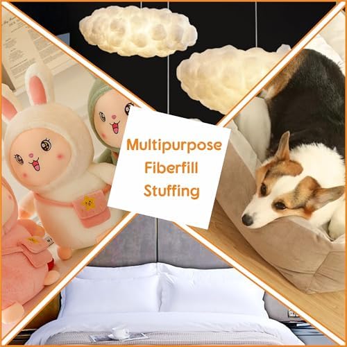 GOMICRAFT Fiberfill Stuffing for Stuffed Animals, Crafts, Crochet, 5.3oz