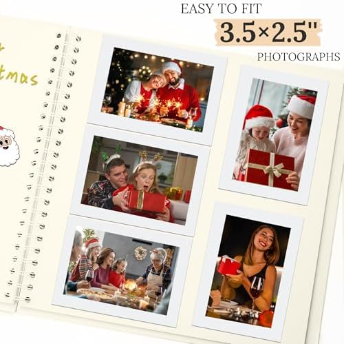 Scrapbook Photo Album 8"x8" 20 Sheets 40 Pages Hardcover Kraft Paper Cream