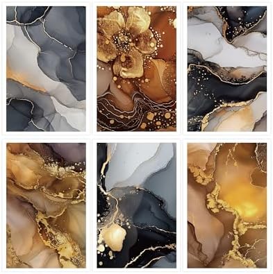 Puocaon Marble Clay Transfer Paper - 18 Pcs Elegant Marble Art Design Transfer Sheets for Polymer Clay Colorful Earrings Design Jewelry Making