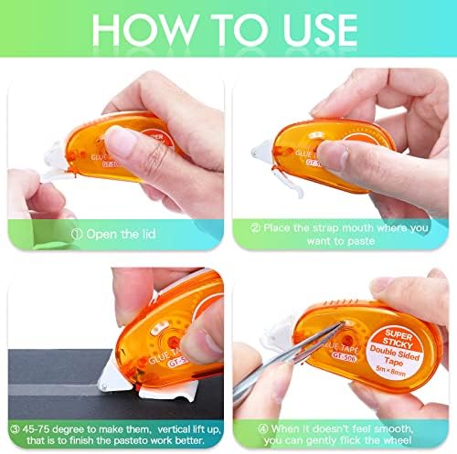 Yexiya 36 Pcs Double Sided Tape Roller Back to School Supplies Permanent