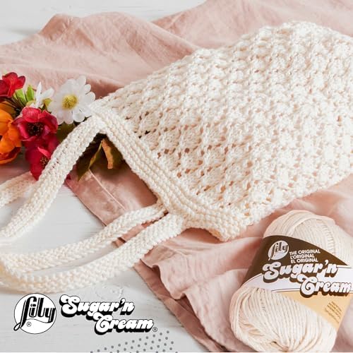 Lily Sugar'n Cream Cone Cotton Yarn for Dishcloths, Coral Rose