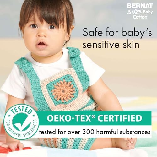 Bernat Softee Baby Cotton Yarn for Crocheting Soft, Cotton, 3-Pack