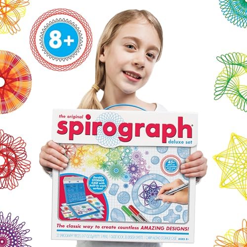 Spirograph — Deluxe Set — Spiral Art Drawing Kit — The Classic Way to Make Countless Amazing Designs — For Kids Ages 8+