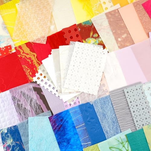 208 Pcs Textured Scrapbook Paper and Mesh Fabric Assorted Set 12 Color
