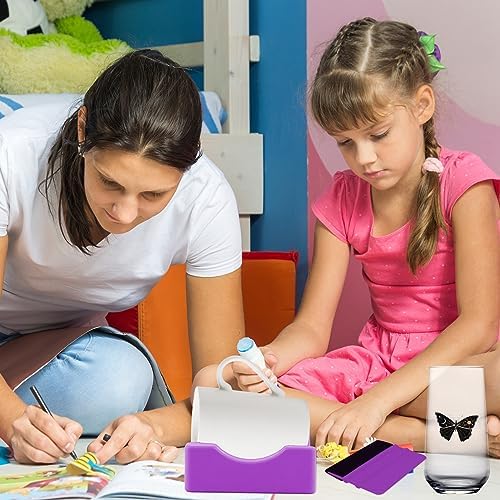 Silicone Cup Cradle for Tumblers,2 Pack Tumbler Holder for Crafts with Built-in Slot and Felt Edge Squeegee,Small Cup Cradle Use to Apply Vinyl Decals,Anti-Skidding Tumbler Stand Cup Holder