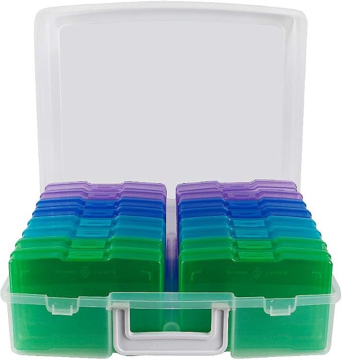 novelinks Photo Storage Box and 16 Inner 4" x 6" Photo Storage Containers