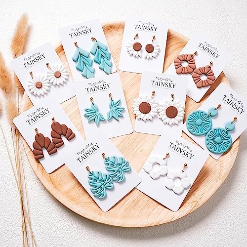 TAINSKY Polymer Clay Cutters, Floral Clay Cutters for Polymer Clay Jewelry, 13 Shapes Flower Clay Earrings Cutters