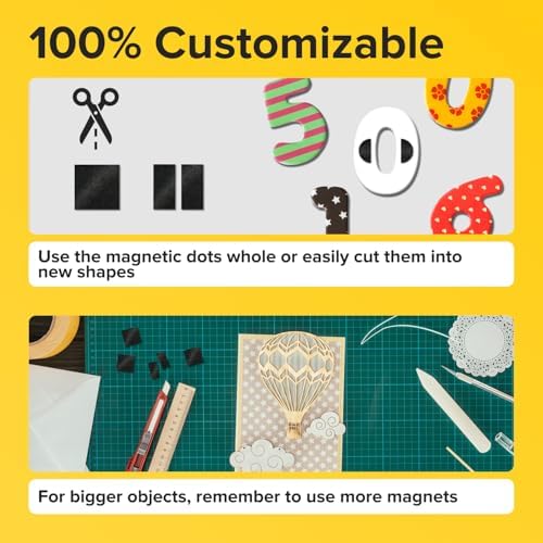 Pre-Cut Adhesive Magnetic Tape Squares, 0.4"x0.08" (10x2mm), 250 pcs