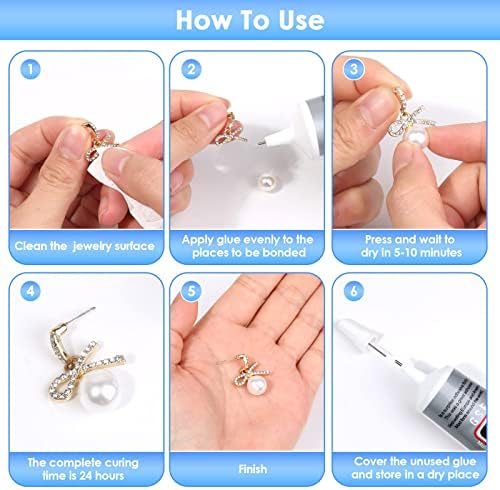 B7000 Glue for Rhinestones Crafts, 3PCS Clear B-7000 Super Jewelry Glue