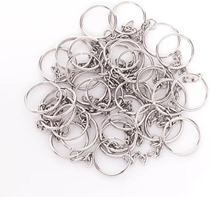 Selizo 120Pcs Swivel Snap Hook and Key Rings with Chain for Keychain Lanyard