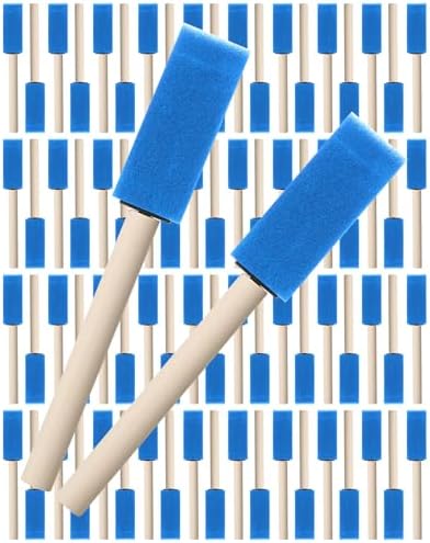 Bates- Foam Paint Brushes, 1", 75 Pack, Blue Sponge Brushes for Painting, Sponge Paint Brush, Foam Brushes for Painting, Foam Brushes for Staining
