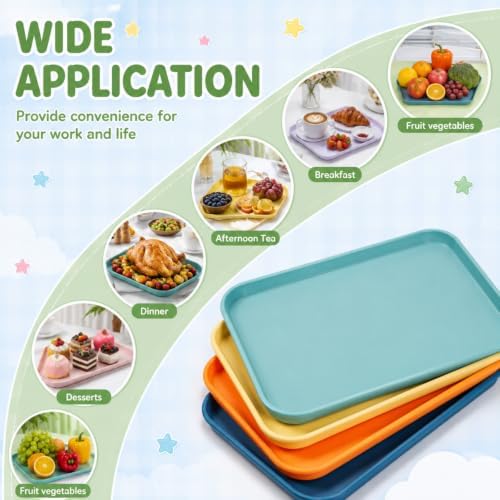 Lyellfe 10 Pack Plastic Art Trays, Stackable Activity Crafts Organizer Tray