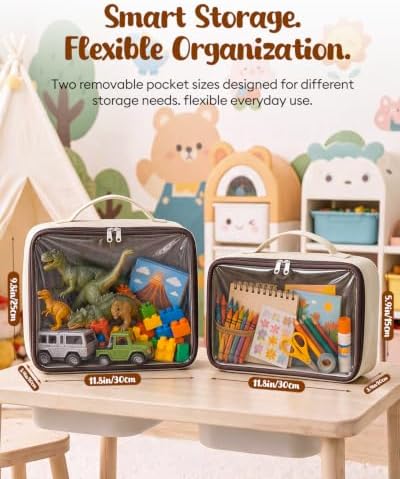 Over the Door Organizer, Hanging Craft and Art Supply Storage, Beige