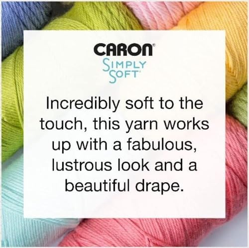 Caron Simply Soft Party Yarn, 3 oz, Medium Worsted 4 Gauge, - Fuchsia - For Crochet, Knitting & Crafting