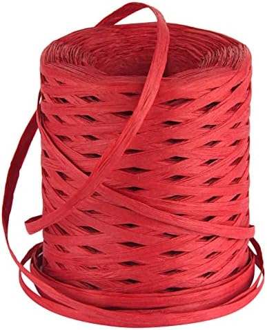 Cuttte 218 Yards Raffia Yarn for Crochet Craft Ribbon for Gift Wrapping