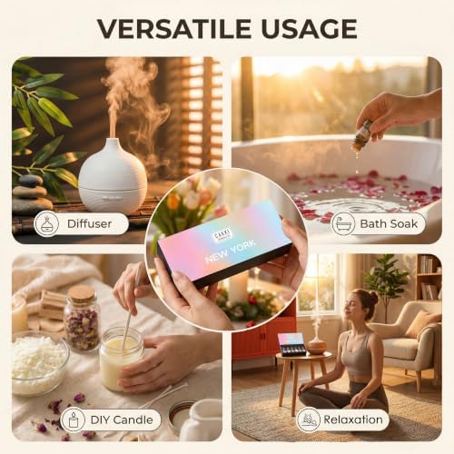 Essential Oils Set for Diffusers for Home, CAKKI Fragrance Oils Gift Set, 6X10ml Pure Aromatherapy Oils,with Pure Seduction, Love Spell,Coconut Passion, Aqua Kiss, for Candles Making