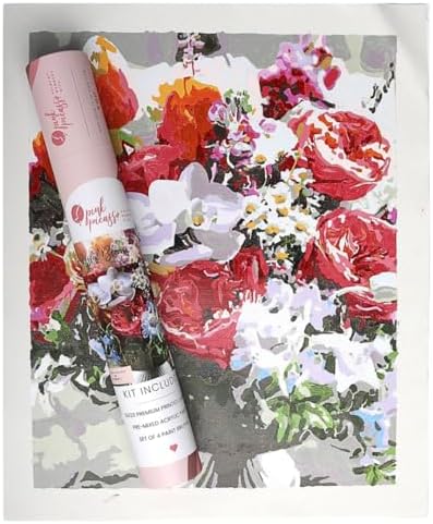 Pink Picasso Paint by Number Kit, for Adults & Teens,16x20, Blissful Blooms