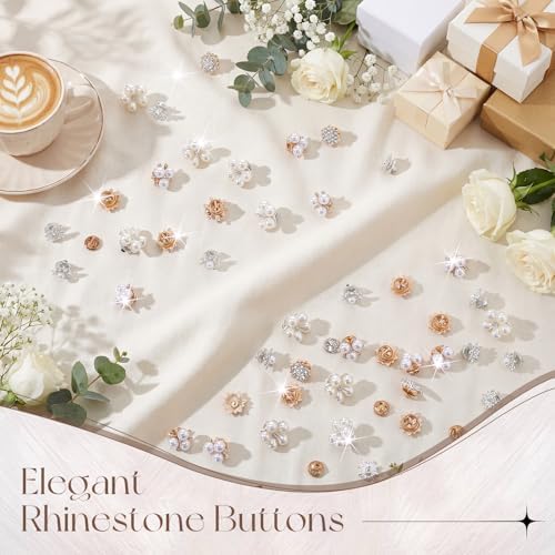Flower Shape Pearl Rhinestone Brooch, 5 Style