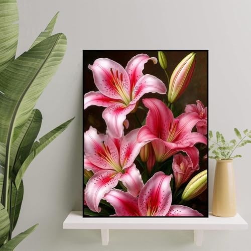 Axquilon Flowers Diamond Art Kits for Adults 12x16 inch