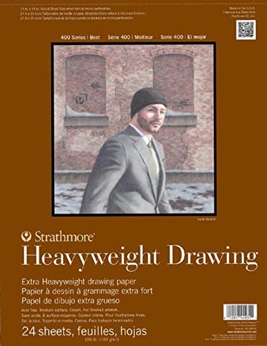 Strathmore 400 Series Heavyweight Drawing Pad, Medium Surface, 8"x10" Wire Bound, 24 Sheets