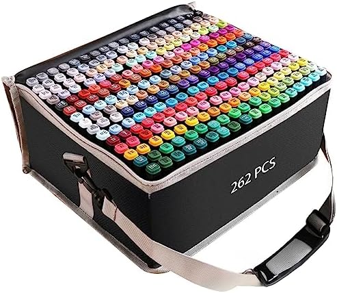 ZECHOMA 262 Colors Alcohol Markers Artist Drawing Art Dual Tip Markers Perfect for Kids Boys Girls Students Adult
