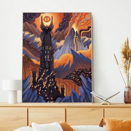 xcemhil Landscape Paint by Numbers Kit for Adults, Paint by Numbers for Adults Landscape, Adult Paint by Numbers Kits for Gifts and Home Wall Decor 16x20 Inch