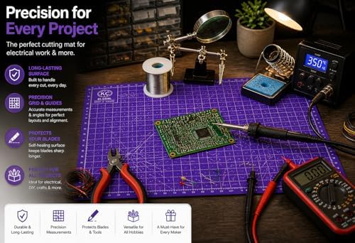 KC GLOBAL A3 (19"x13") Professional Grade Self-Healing Cutting Mat (Purple) - Odor-Free, Double-Sided, Eco-Friendly, Non-Slip, Premium Desk mat for DIY, Crafting, Model Building,and Art Projects