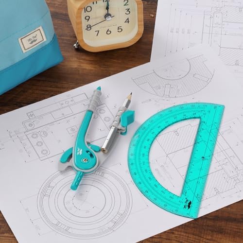 Mr. Pen- Geometry Compass and Protractor Set, 6 Inch Compass