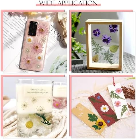 Evatage 153 Pcs Real Dried Pressed Flowers for Resin Crafts