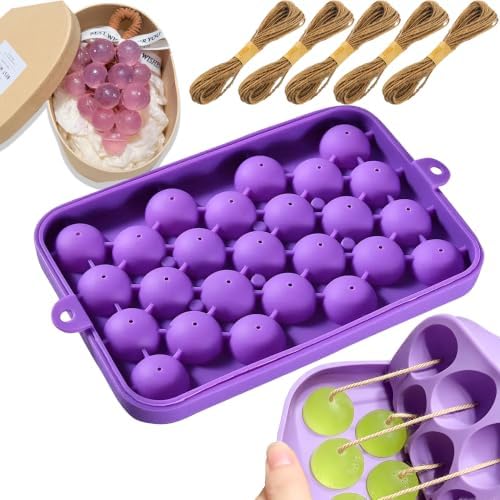 Silicone DIY Soap Making Kit Grape Soaps Molds Exquisite Mold for Handmade Soap Making Gift (Without Soaps)