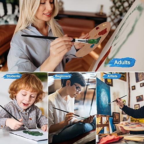 Genixart Artist Paint Brush Set, Paintbrushes for Acrylic, Oil, Watercolor