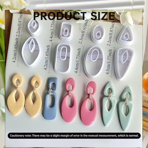 8 Pcs Geometric Polymer Clay Cutters Set