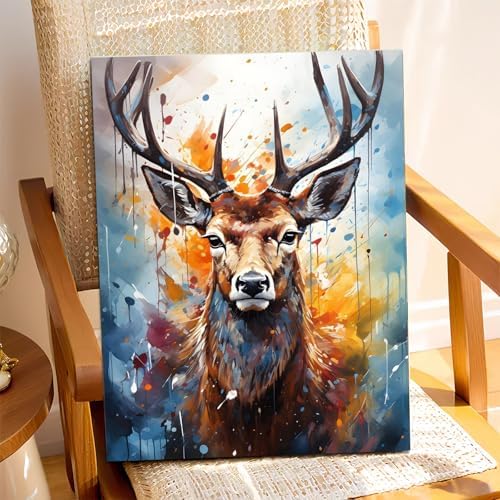 XTCIXAL Paint by Numbers Kit for Adults, Deer, 16X20 Inch